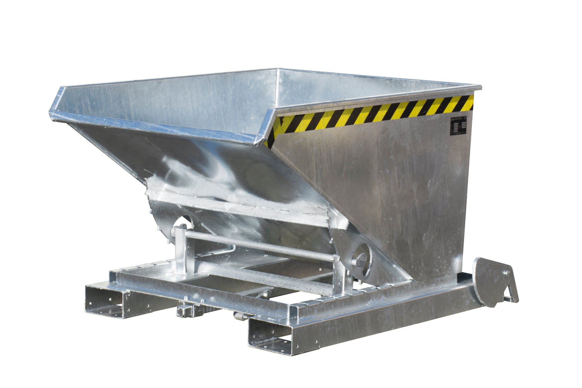 Vorderansicht Späne-Kippbehälter S4A 600 feuerverzinkt