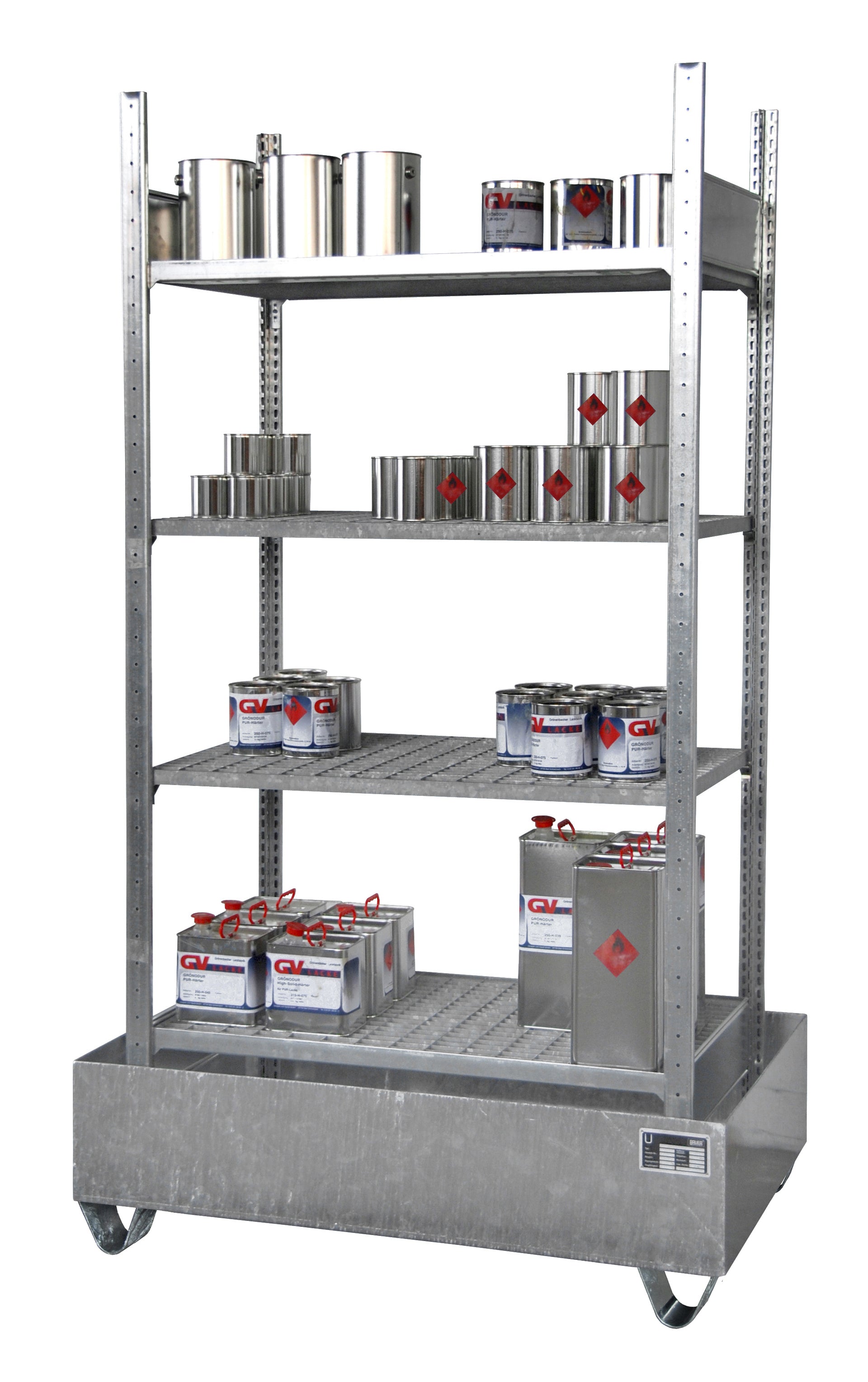 Bild Anwendung Kleingebinderegal mit Wanne Serie 3021-4E