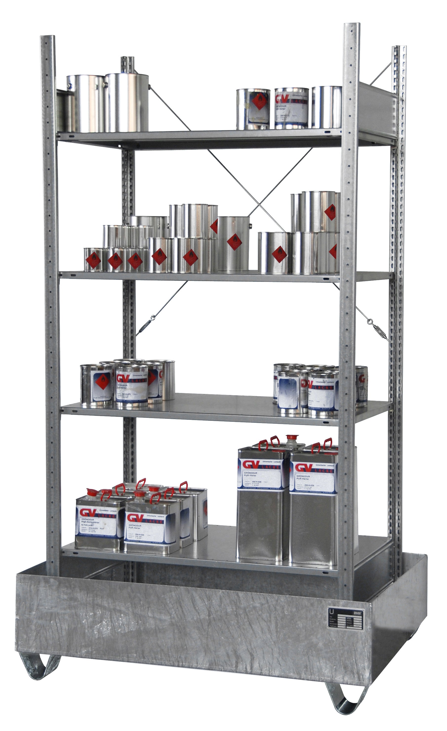 Bild Anwendung Kleingebinderegal mit Wanne Serie 3022-4E