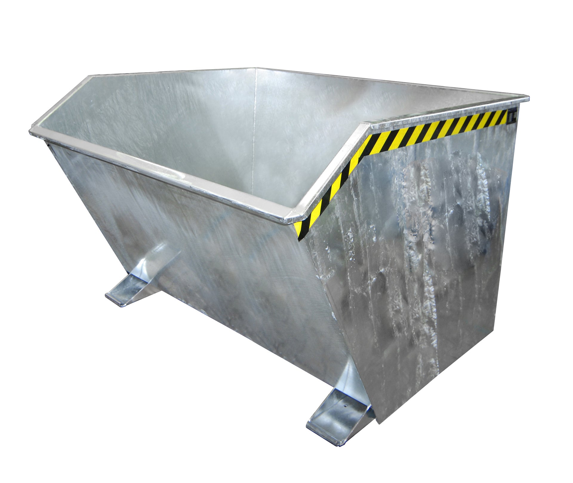 Front-Seiten-Ansicht Späne-Kippbehälter GU-E 2000 feuerverzinkt