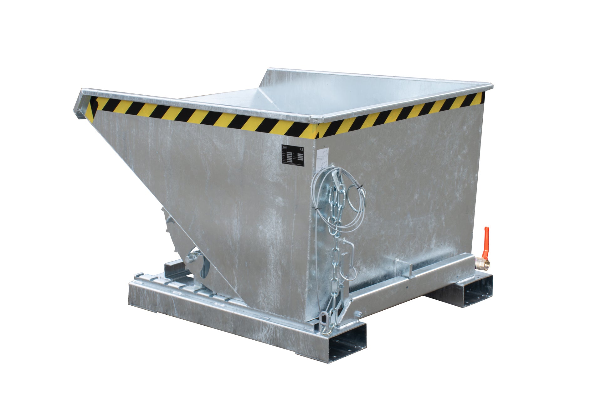 Rückseite Späne-Kippbehälter EXPO-E 600 feuerverzinkt
