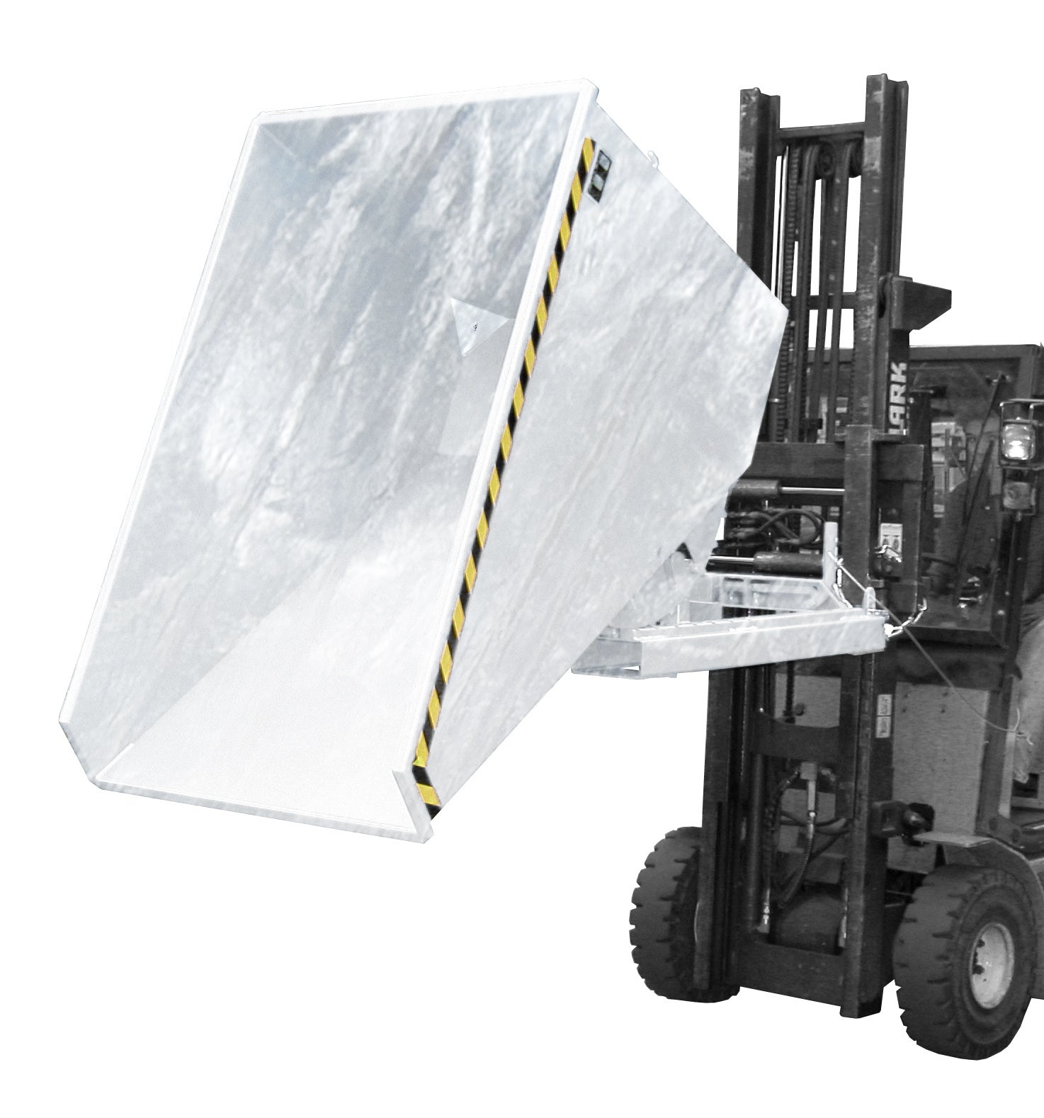 Kippfunktion Späne-Kippbehälter EXPO-E 1200 feuerverzinkt