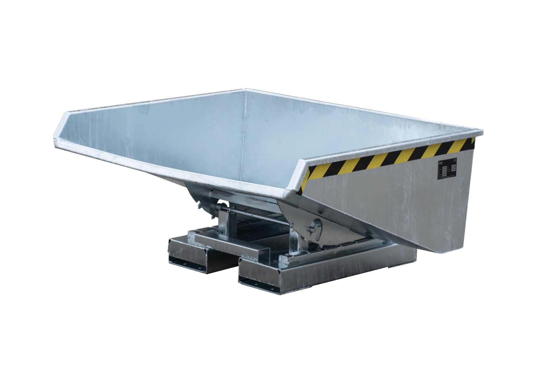 Vorder-Seitenansicht Späne-Kippbehälter EXPO-E 275 feuerverzinkt