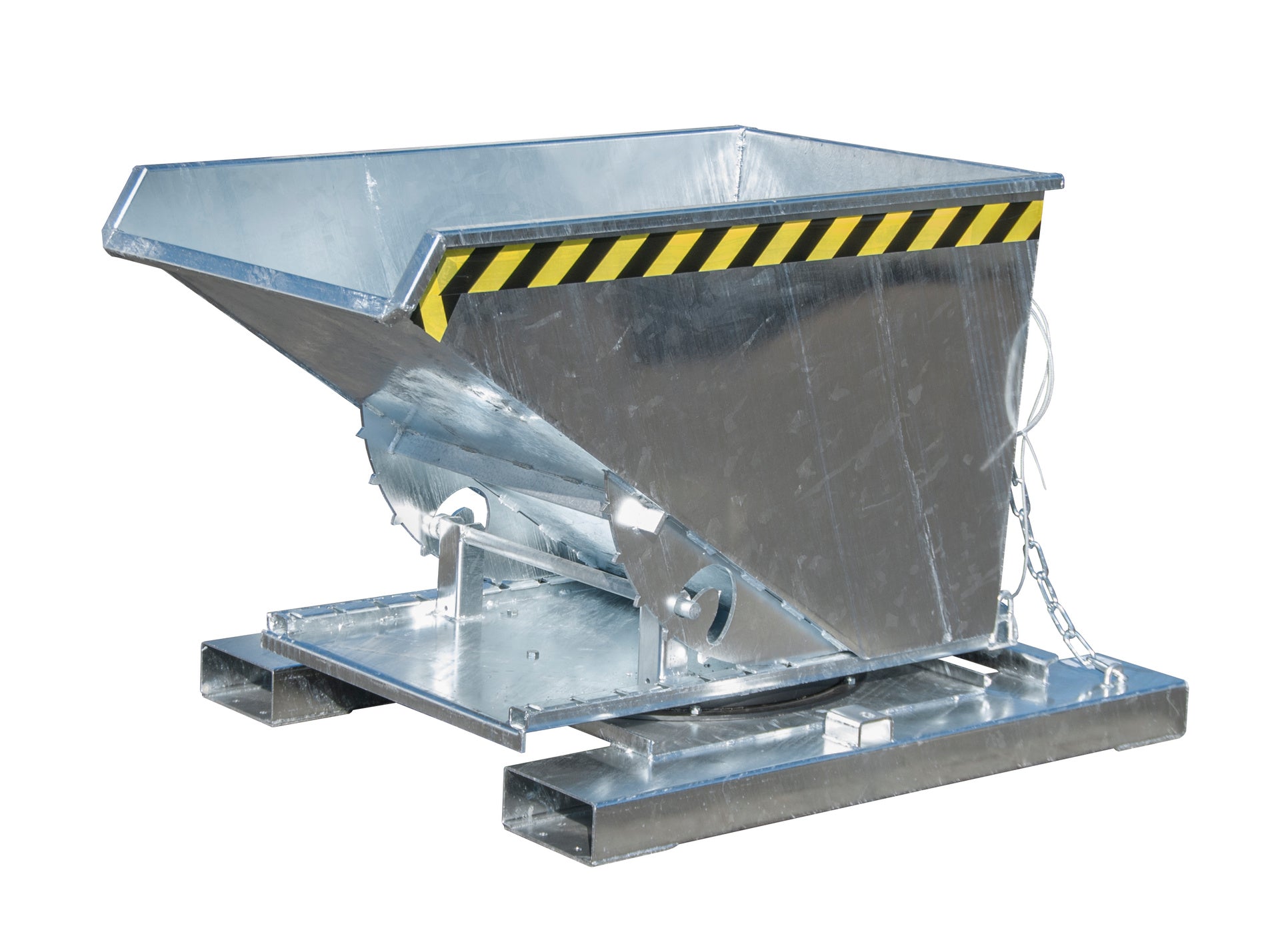 Seitenansicht Späne-Kippbehälter S3S 300 feuerverzinkt