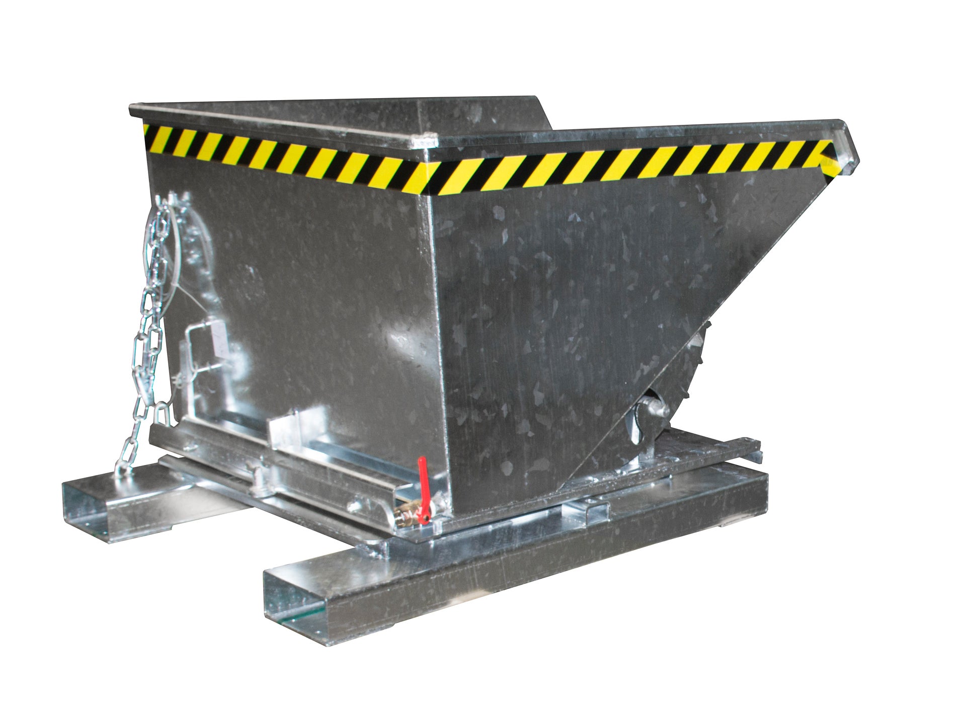 Rück-Seitenansicht Späne-Kippbehälter S3S 600 feuerverzinkt