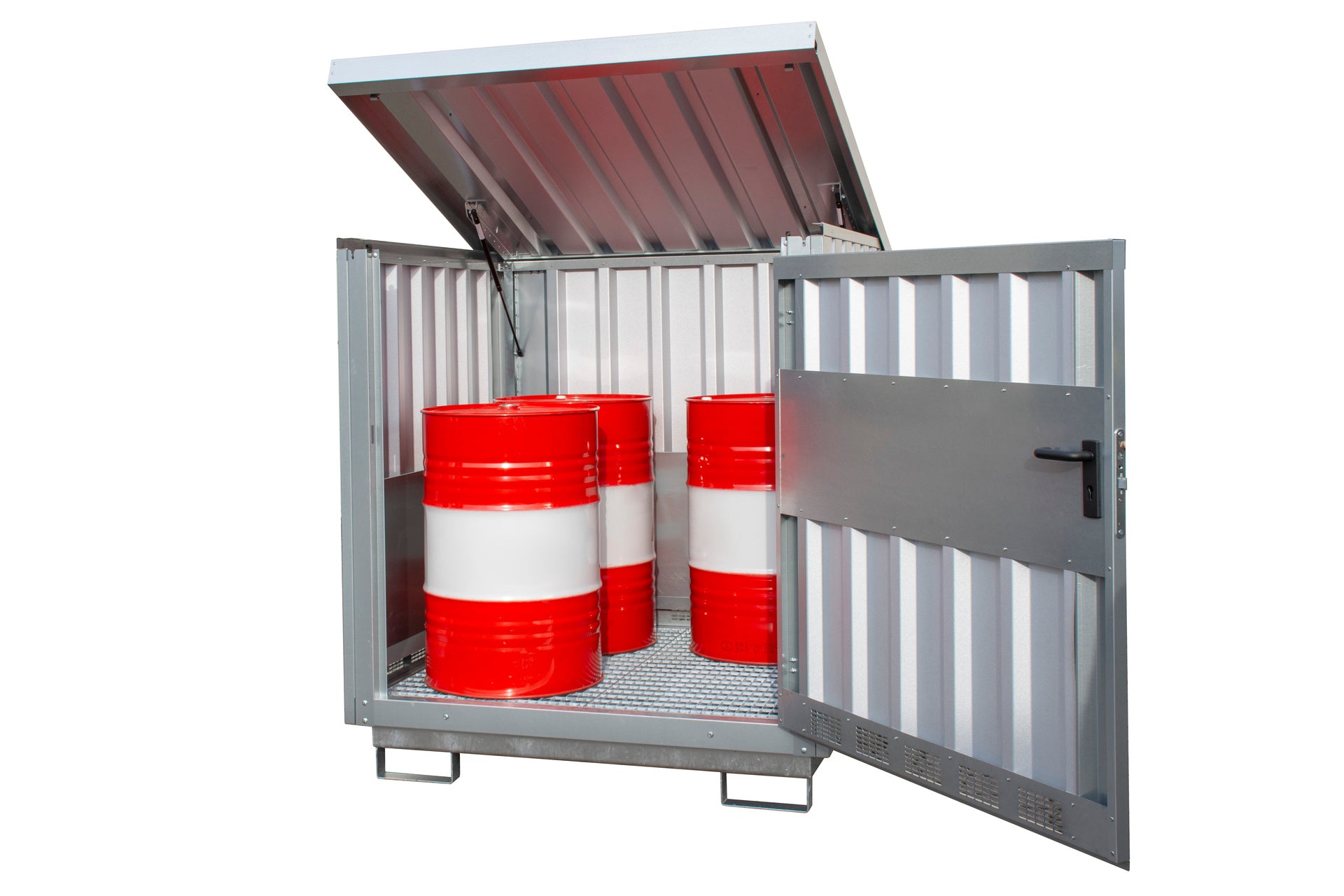 Bild Anwendungsbeispiel Gefahrstoff-Depot GD-E 4 verzinkt