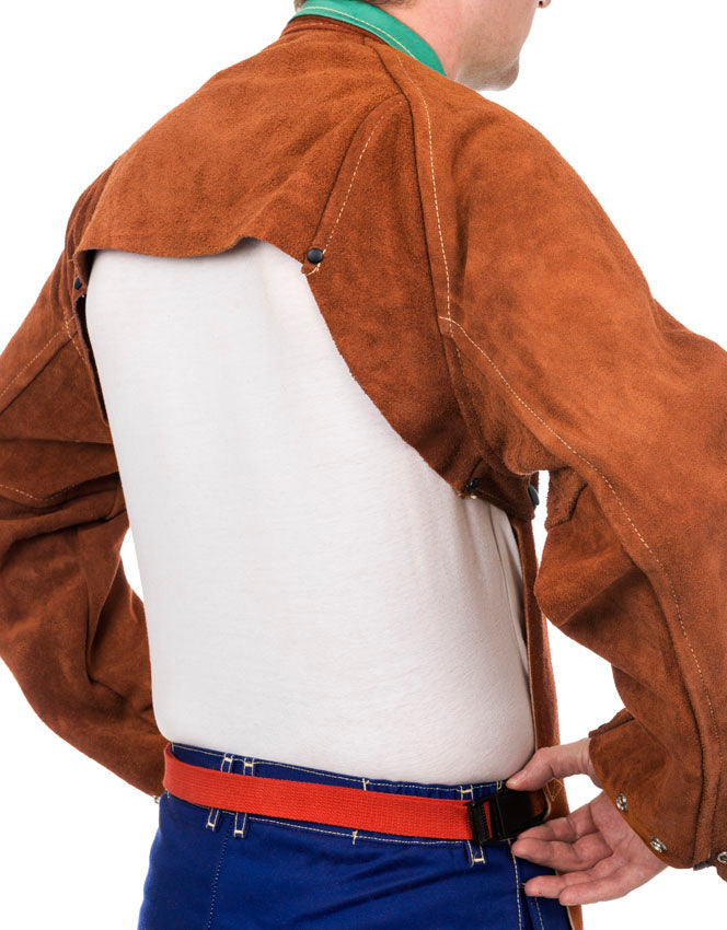 Schweißer- Schulterjacke Leder LB - Rückensansicht