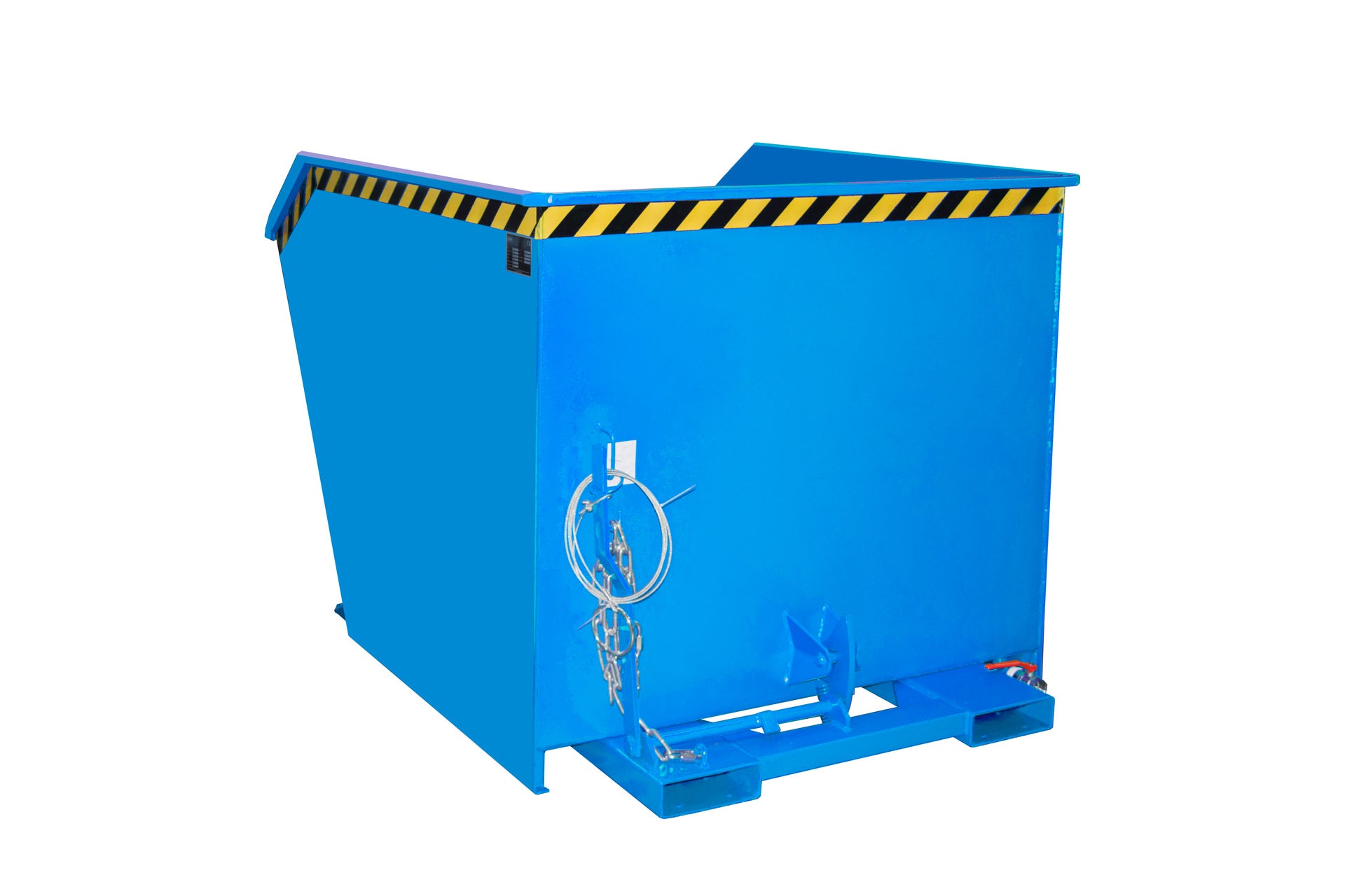 Rück-Ansicht Späne-Kippbehälter GU-E 1500 lichtblau