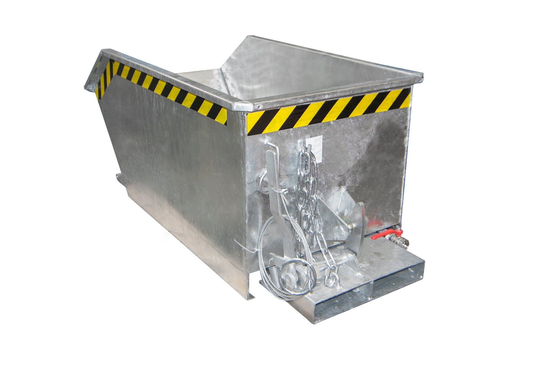 Rück-Seiten-Ansicht Späne-Kippbehälter SGU 30 feuerverzinkt