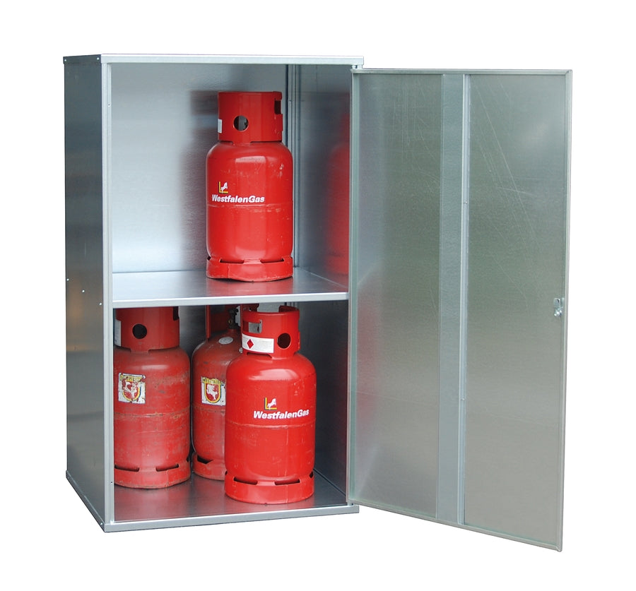 Gasflaschen-Depot GFD-G - geschlossenes verzinktes Stahlblech 10-20 11kg-Gasflaschen