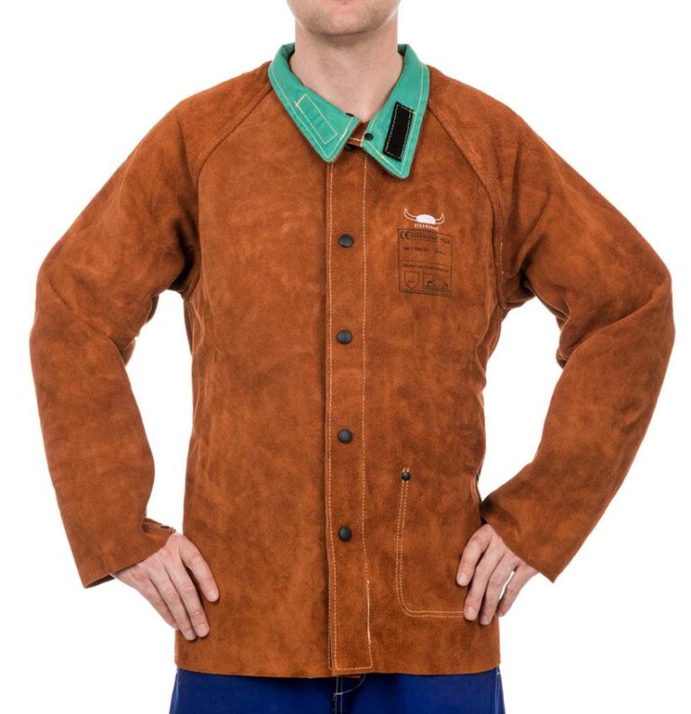 Schweißerjacke LB - Vorderseite aus Spaltleder