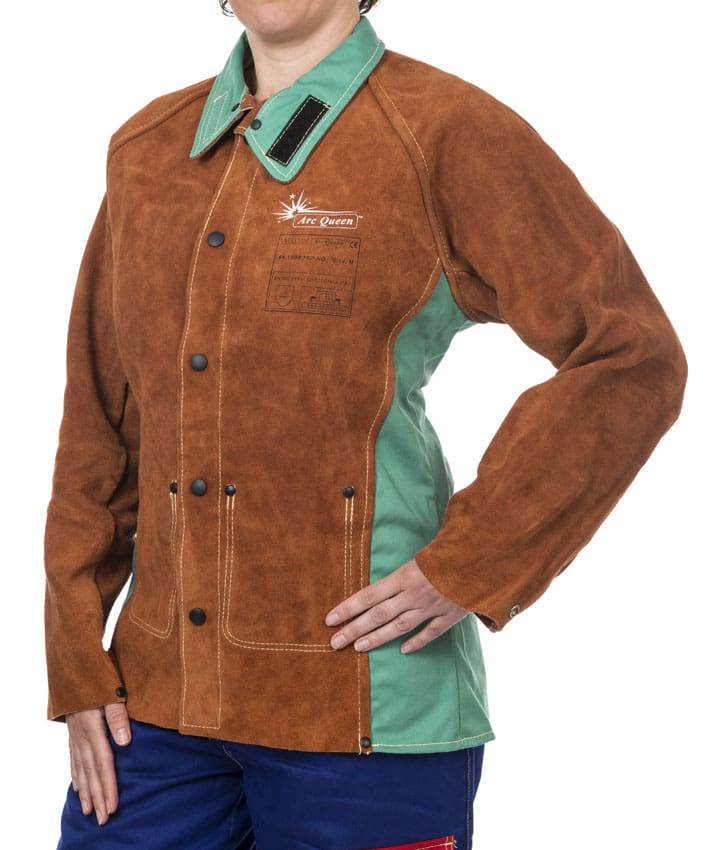 Schweißerjacke LB Damen mit feuerhemmendem Baumwollrücken (315g/m²)