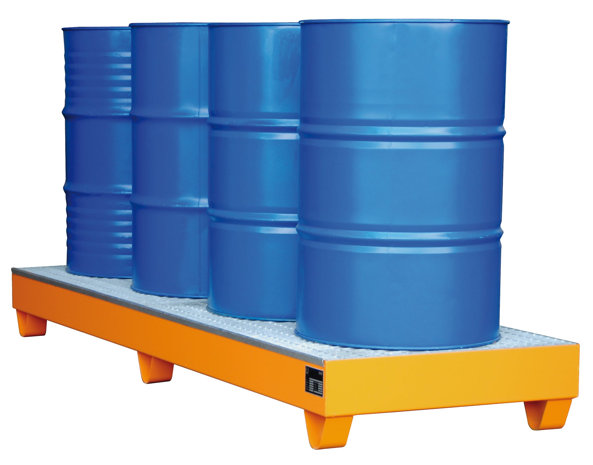 Bild Auffangwanne 2048 gelborange mit Gitterost