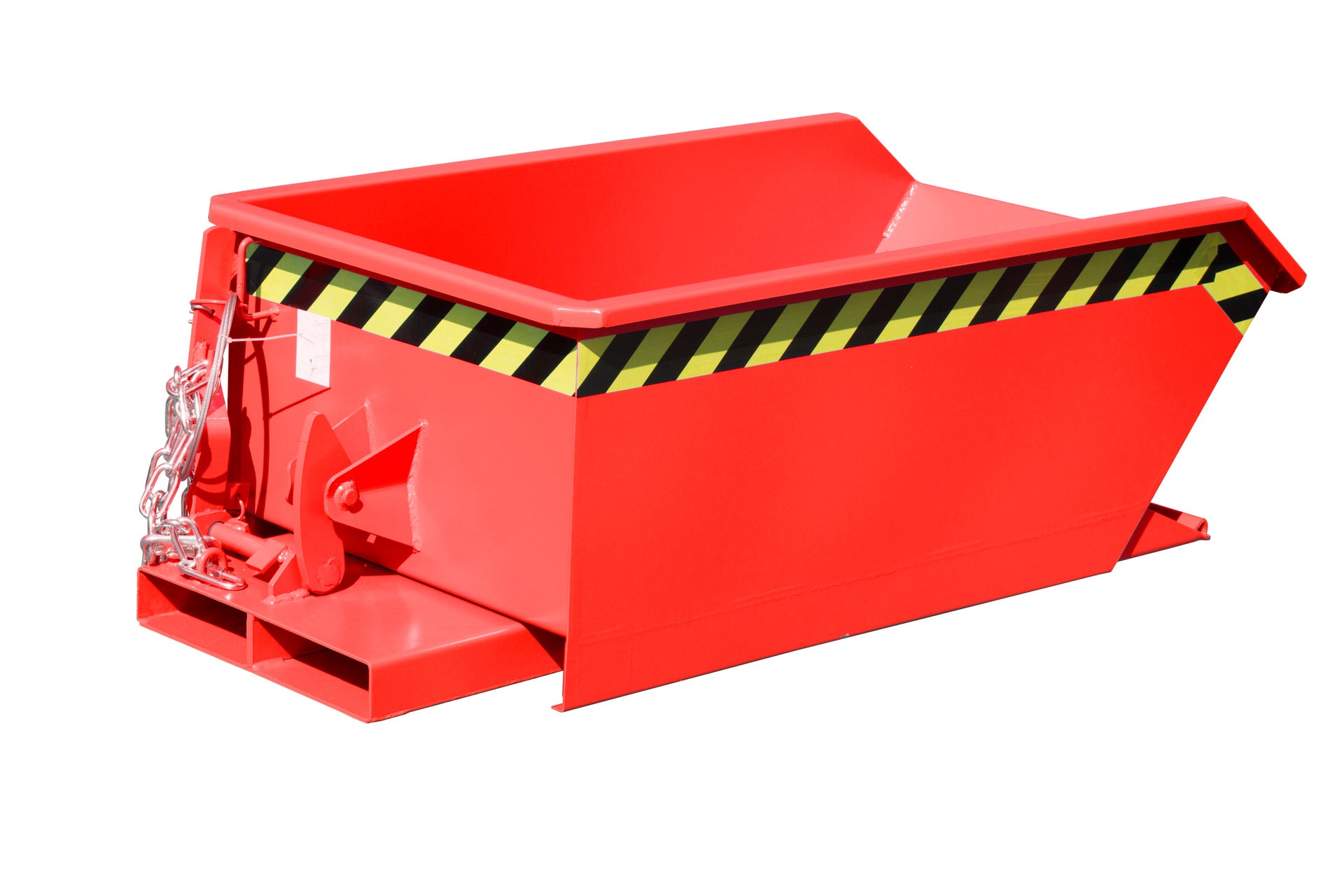 Seiten-Ansicht Kippbehälter MGU 230 feuerrot