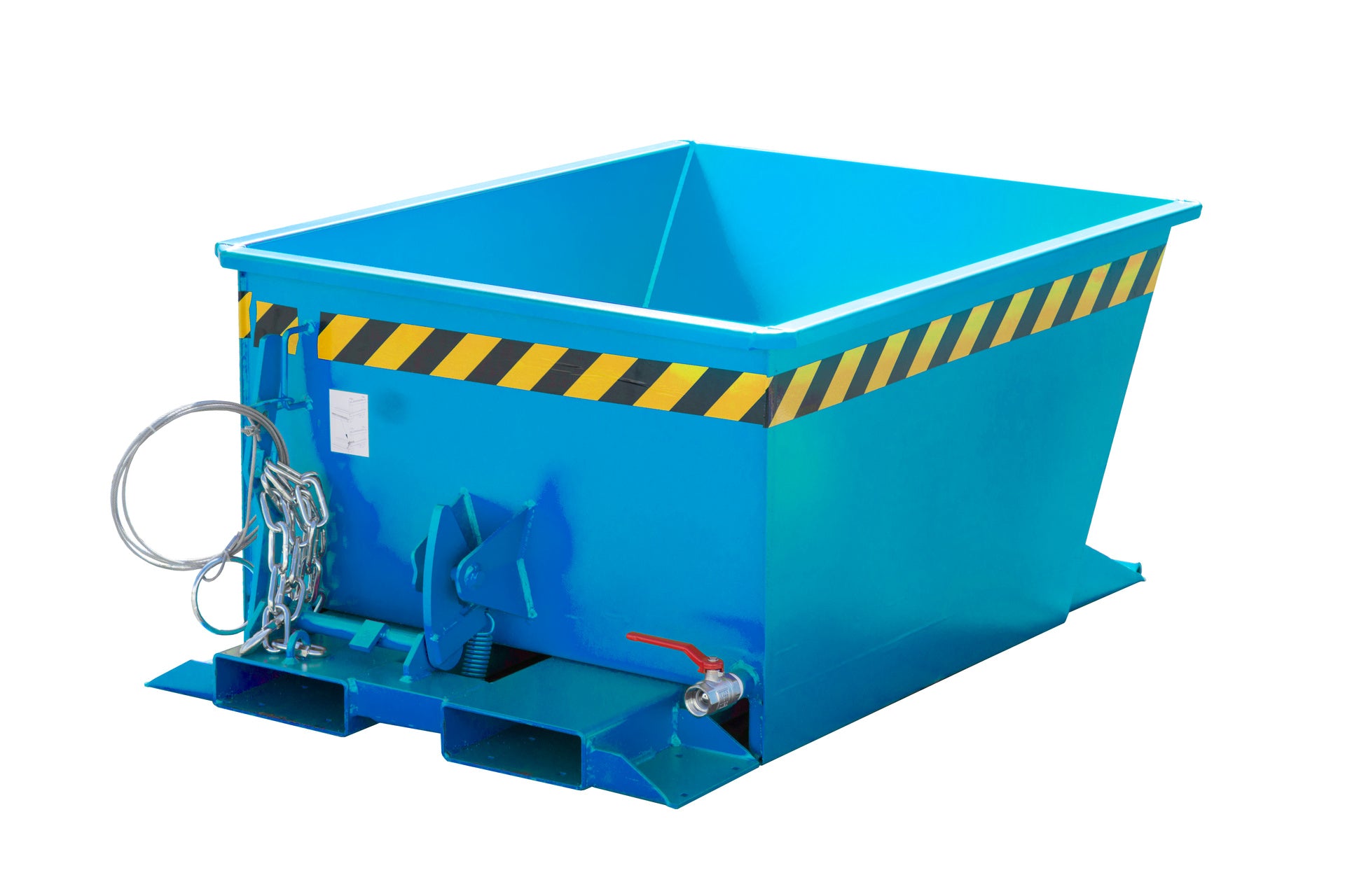 Rück-Seiten-Ansicht Späne-Kippbehälter SGU-RZ 30 lichtblau