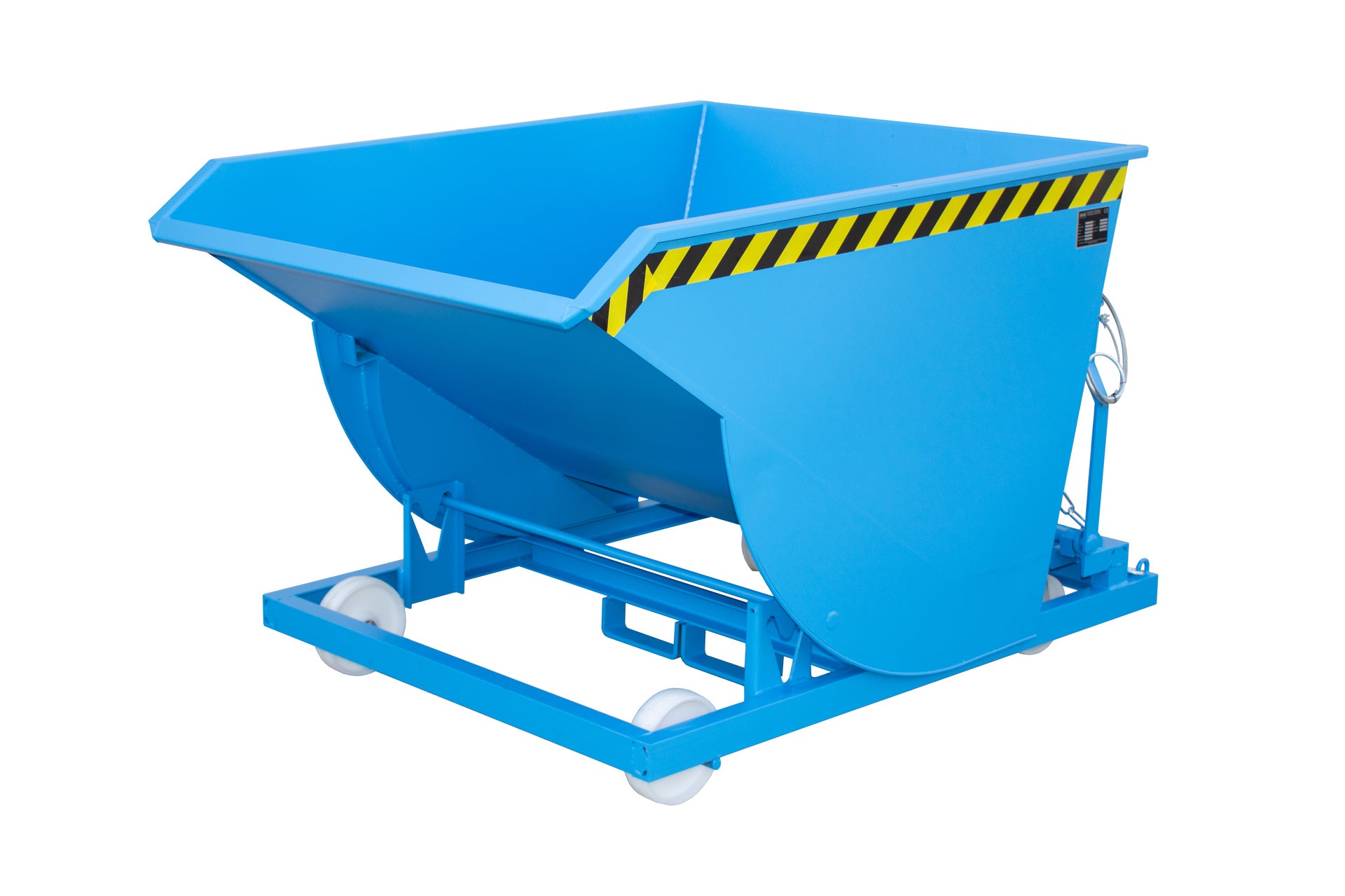 Vorder-Seitenansicht Spänebehälter SKM 75 lichtblau