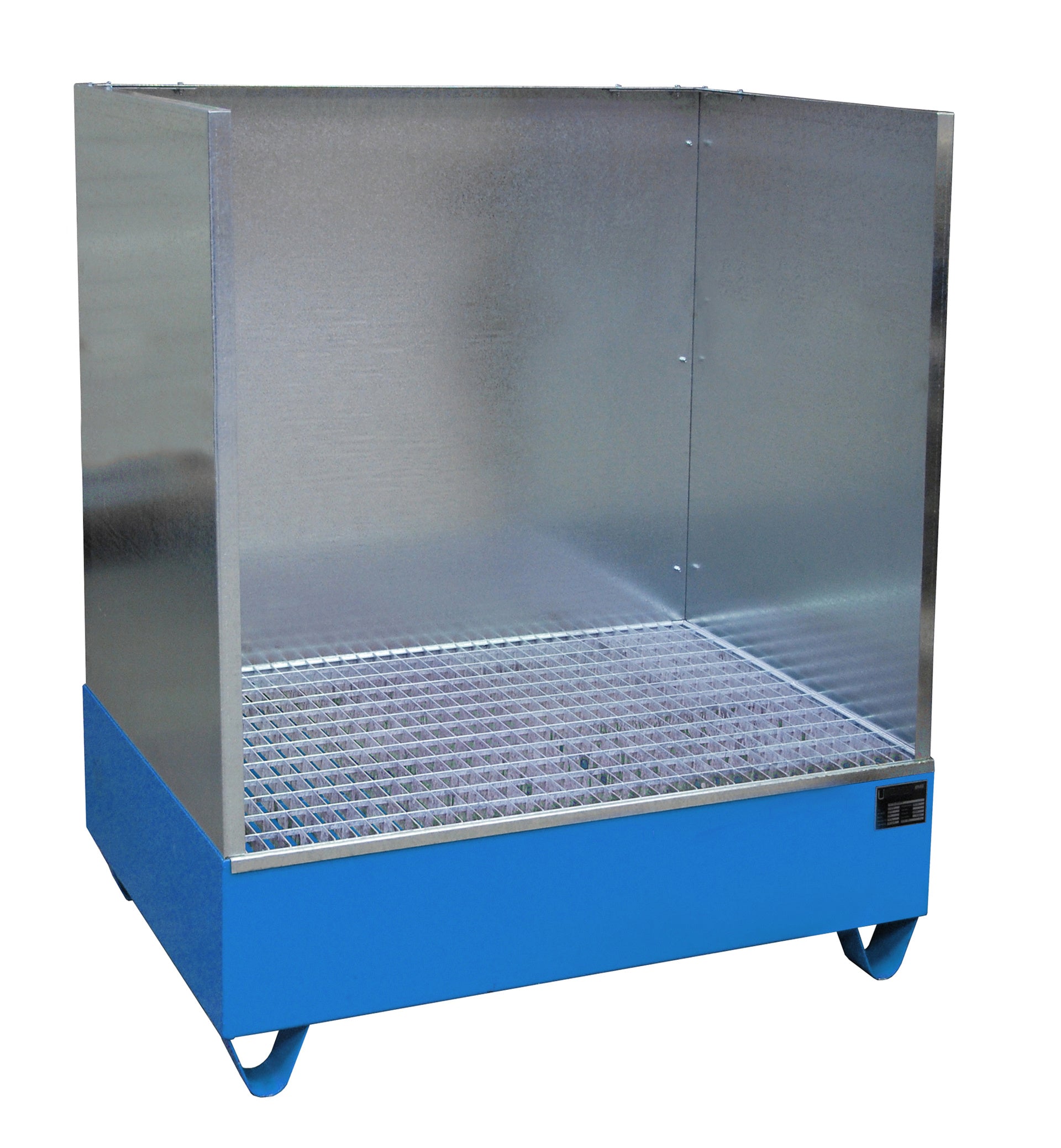 Bild Auffangwanne 2018/SW mit Spritzschutzwand lichtblau