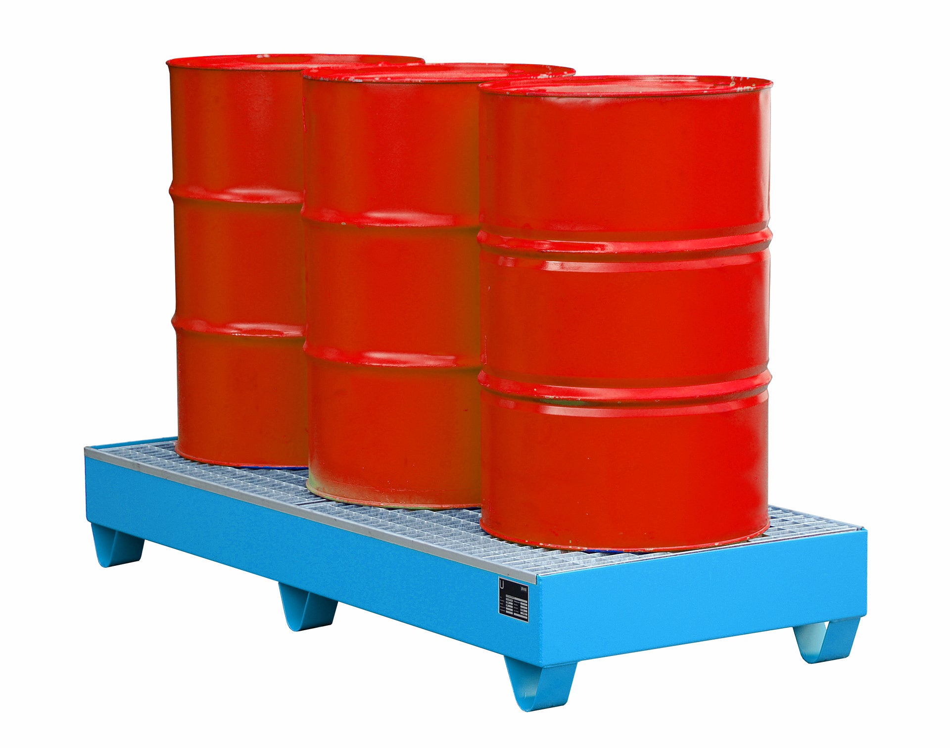 Bild Auffangwanne 2050 lichtblau mit Gitterost 