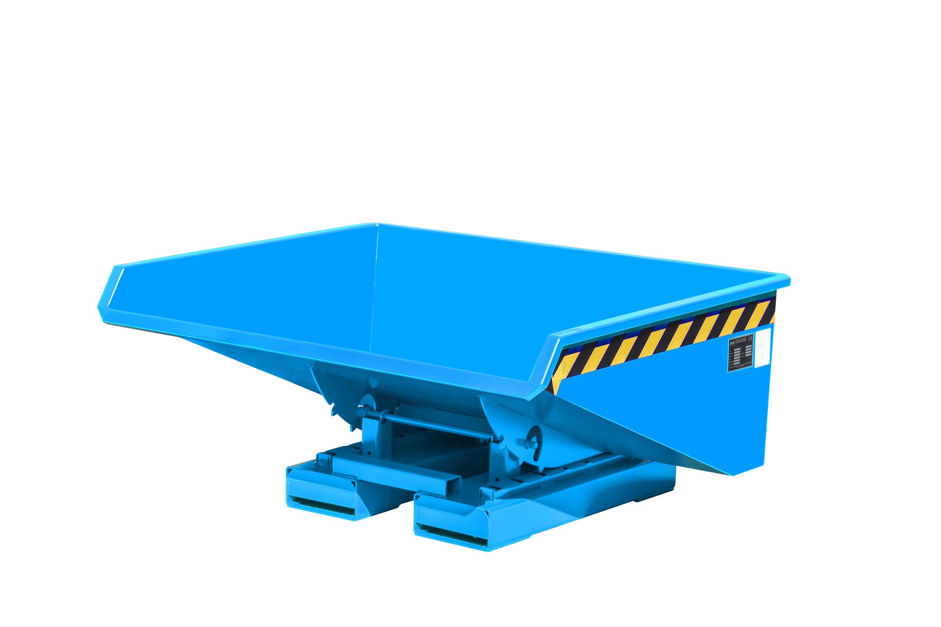 Vorder-Seiten-Ansicht Kippbehälter Expo 225 lichtblau