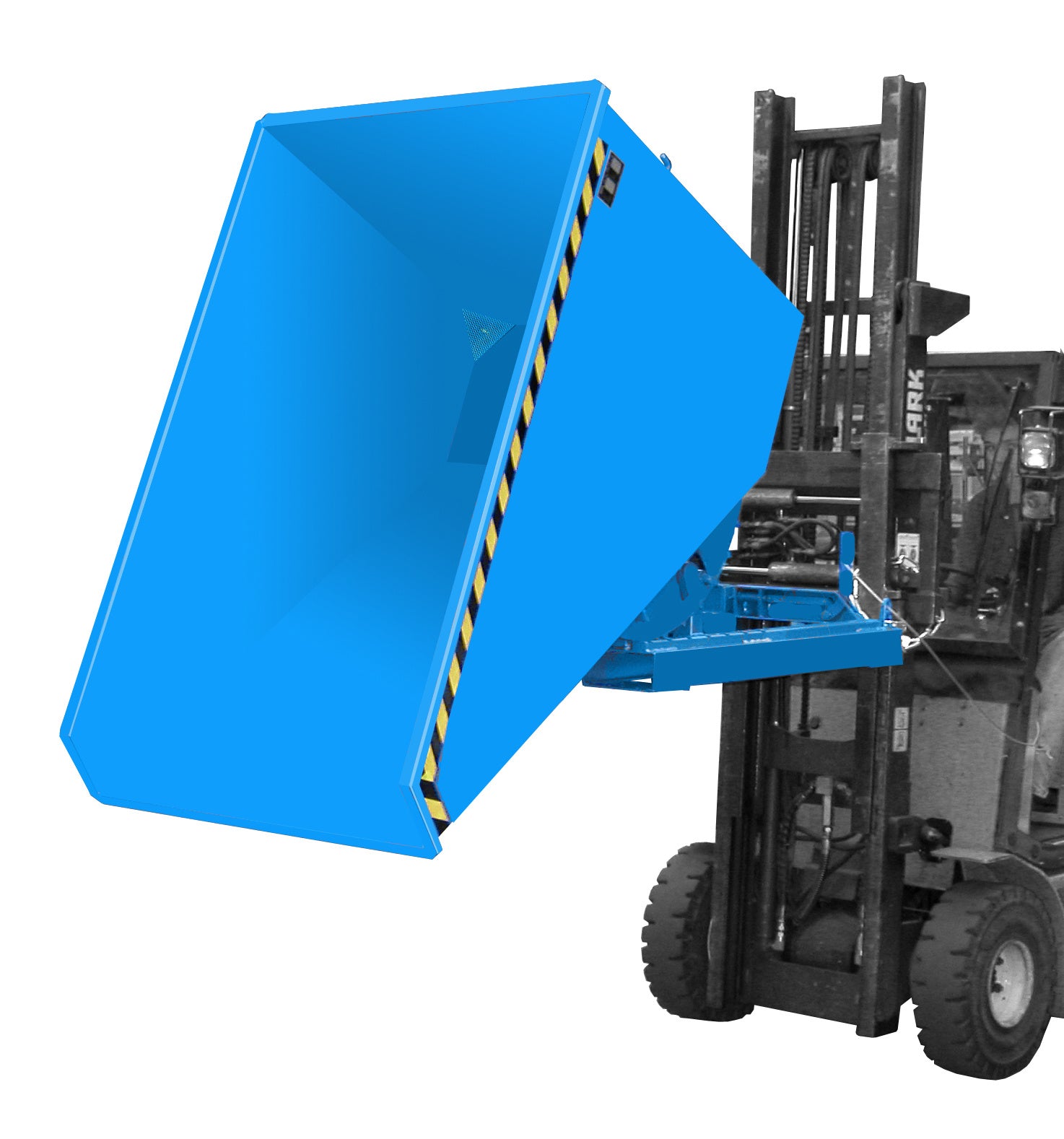 Kippfunktion Späne-Kippbehälter EXPO-E 1200 lichtblau