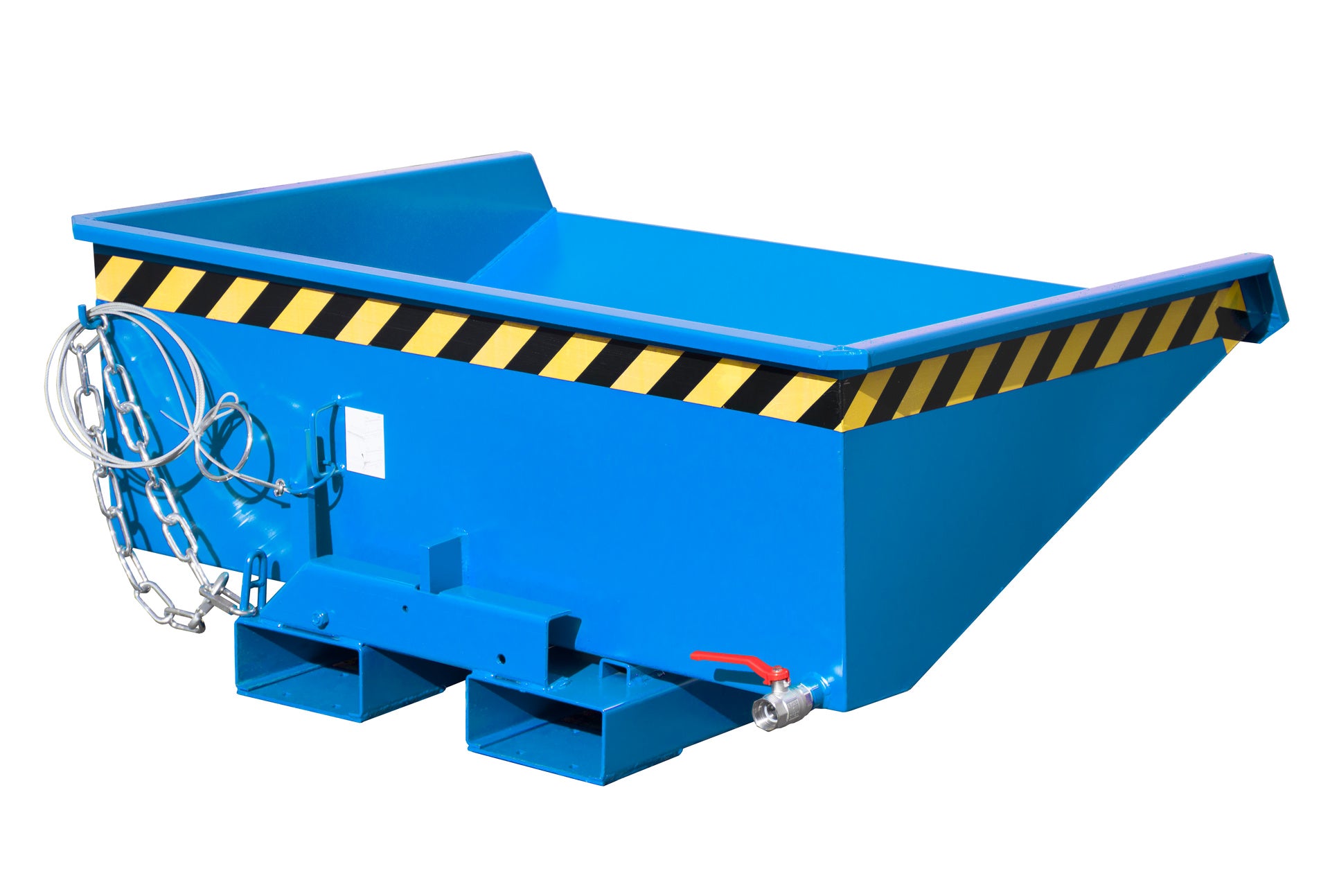 Rück-Seitenansicht Späne-Kippbehälter EXPO-E 275 lichblau