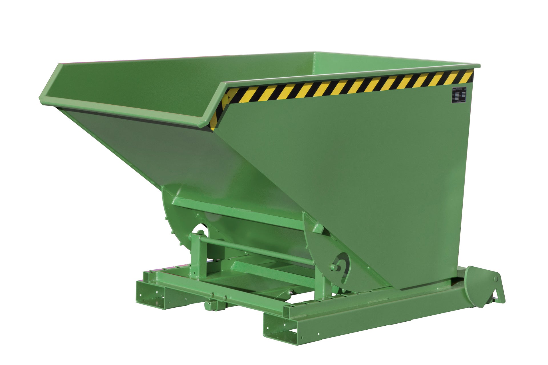 Seitenansicht Späne-Kippbehälter S4A 1200 resedagrün