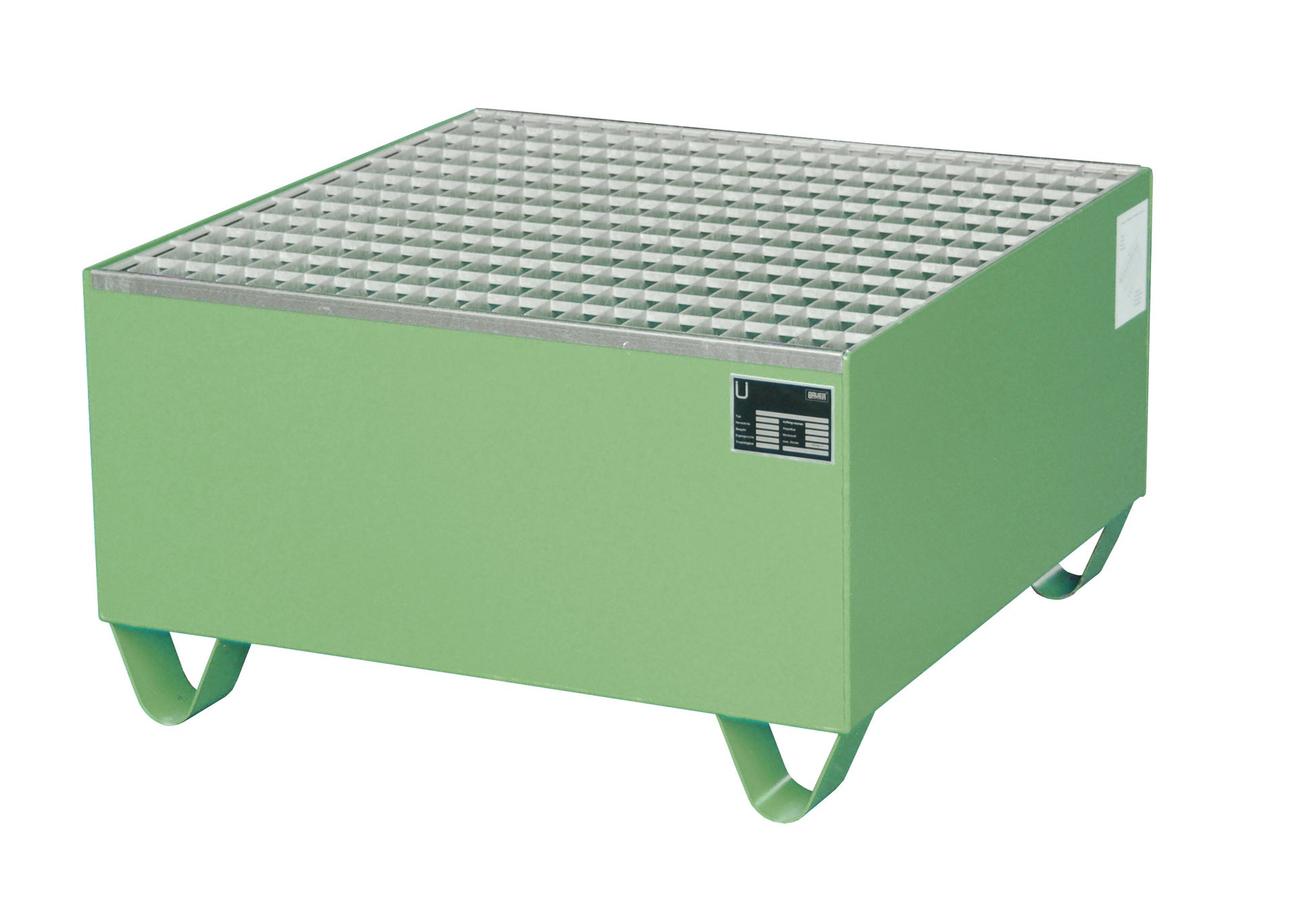Bild Auffangwanne 2002 resedagrün mit Gitterost  