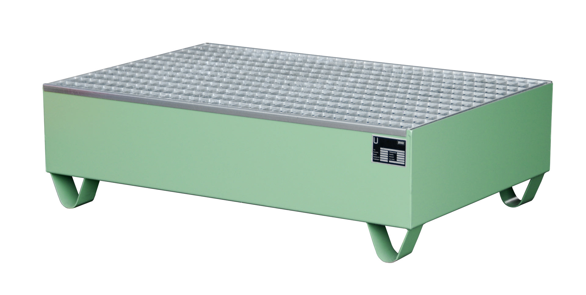 Bild Auffangwanne 2018 resedagrün mit Gitterost 