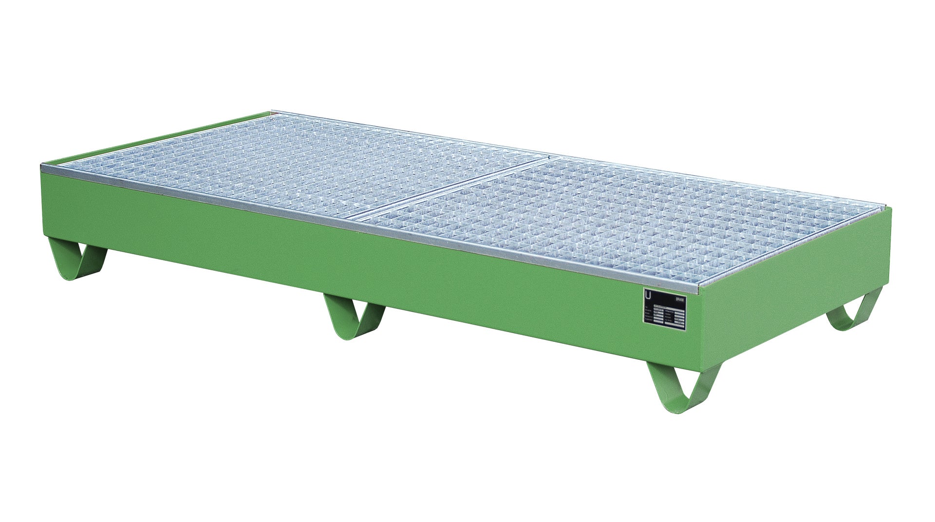 Bild Auffangwanne 2050 resedagrün mit Gitterost 