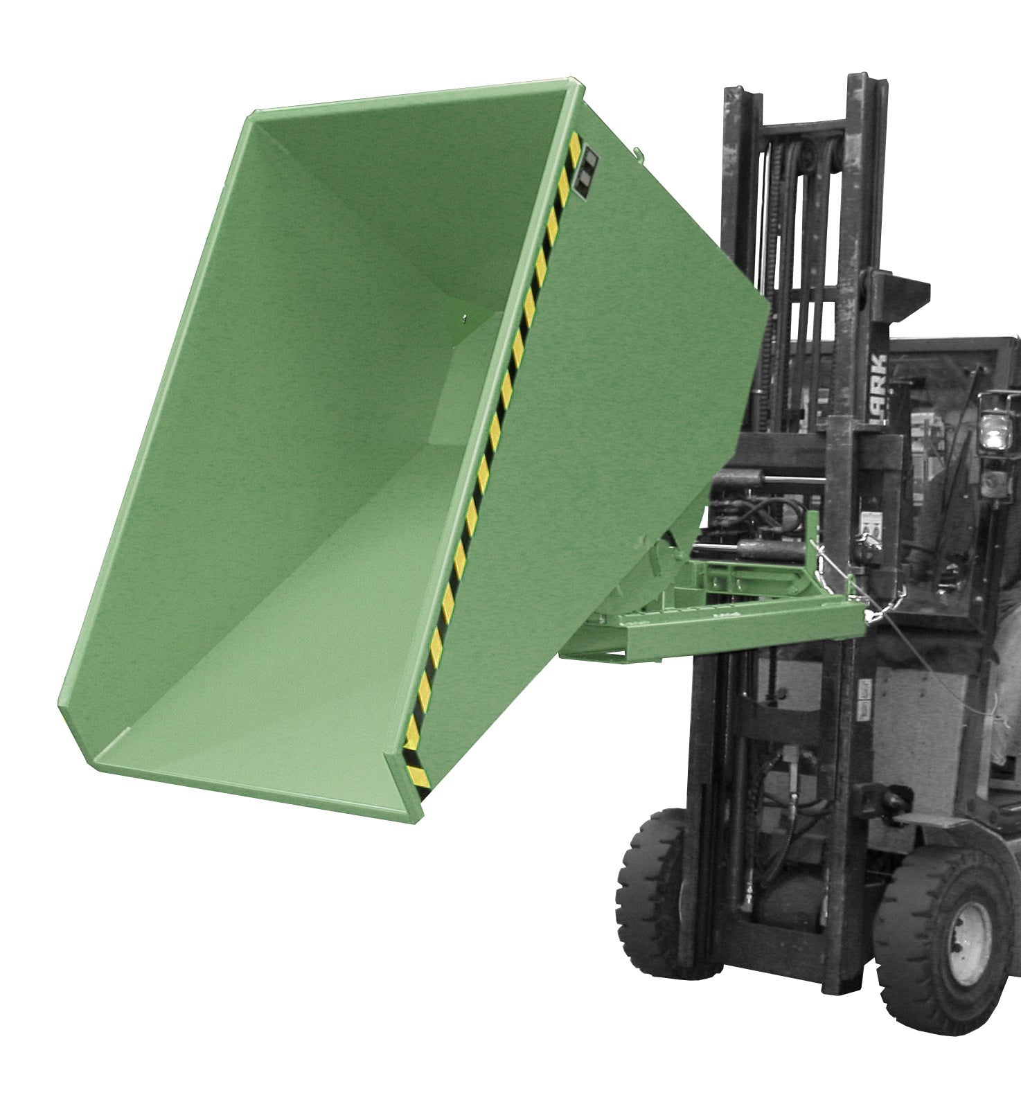 Kippfunktion Späne-Kippbehälter EXPO-E 1200 resedagrün