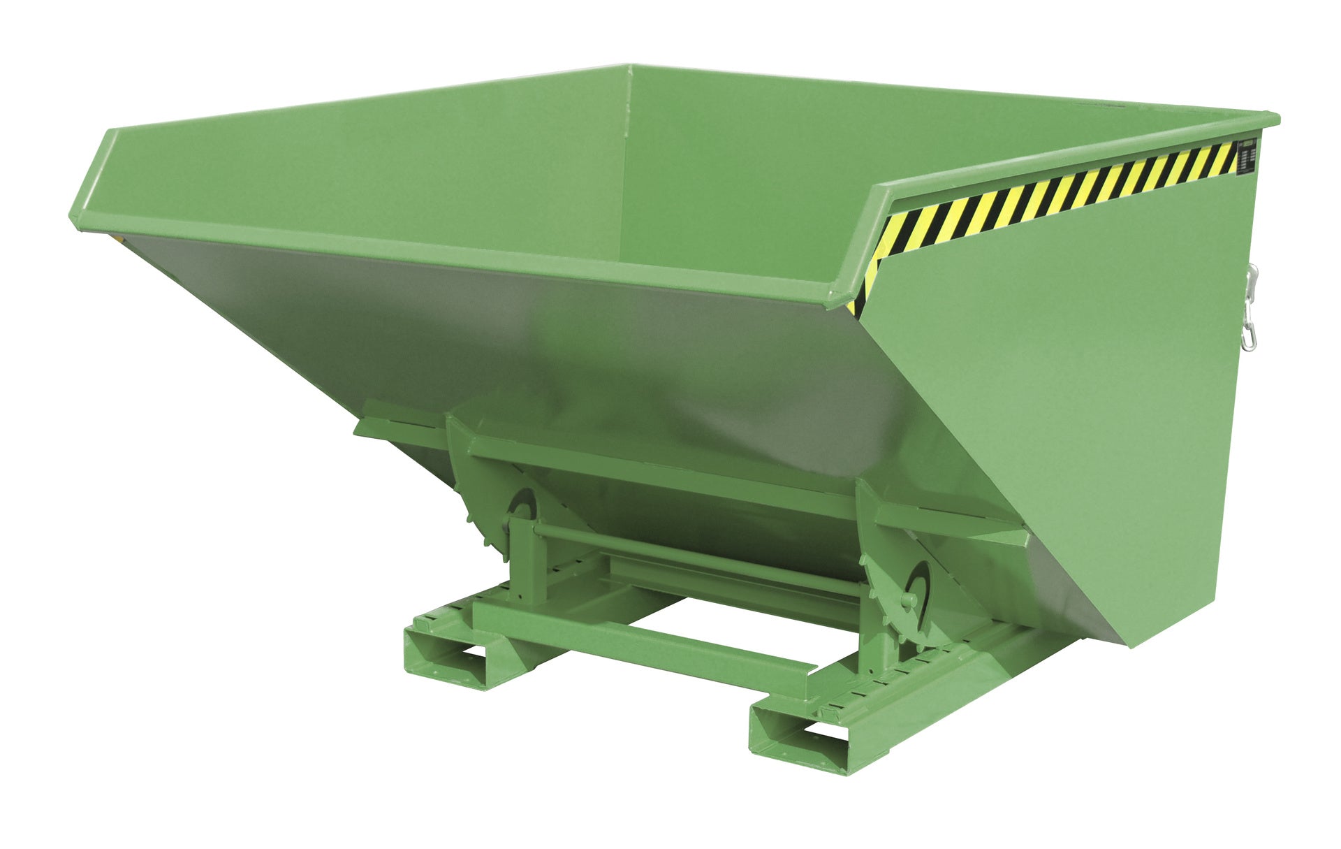 Vorderansicht Späne-Kippbehälter EXPO-E 1700 resedagrün