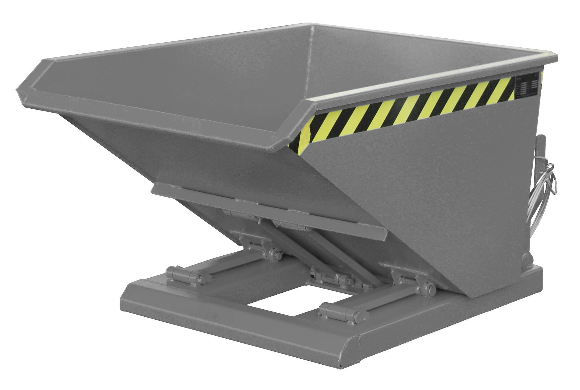 Front-Seitenansicht Kippbehälter NK 30 mausgrau