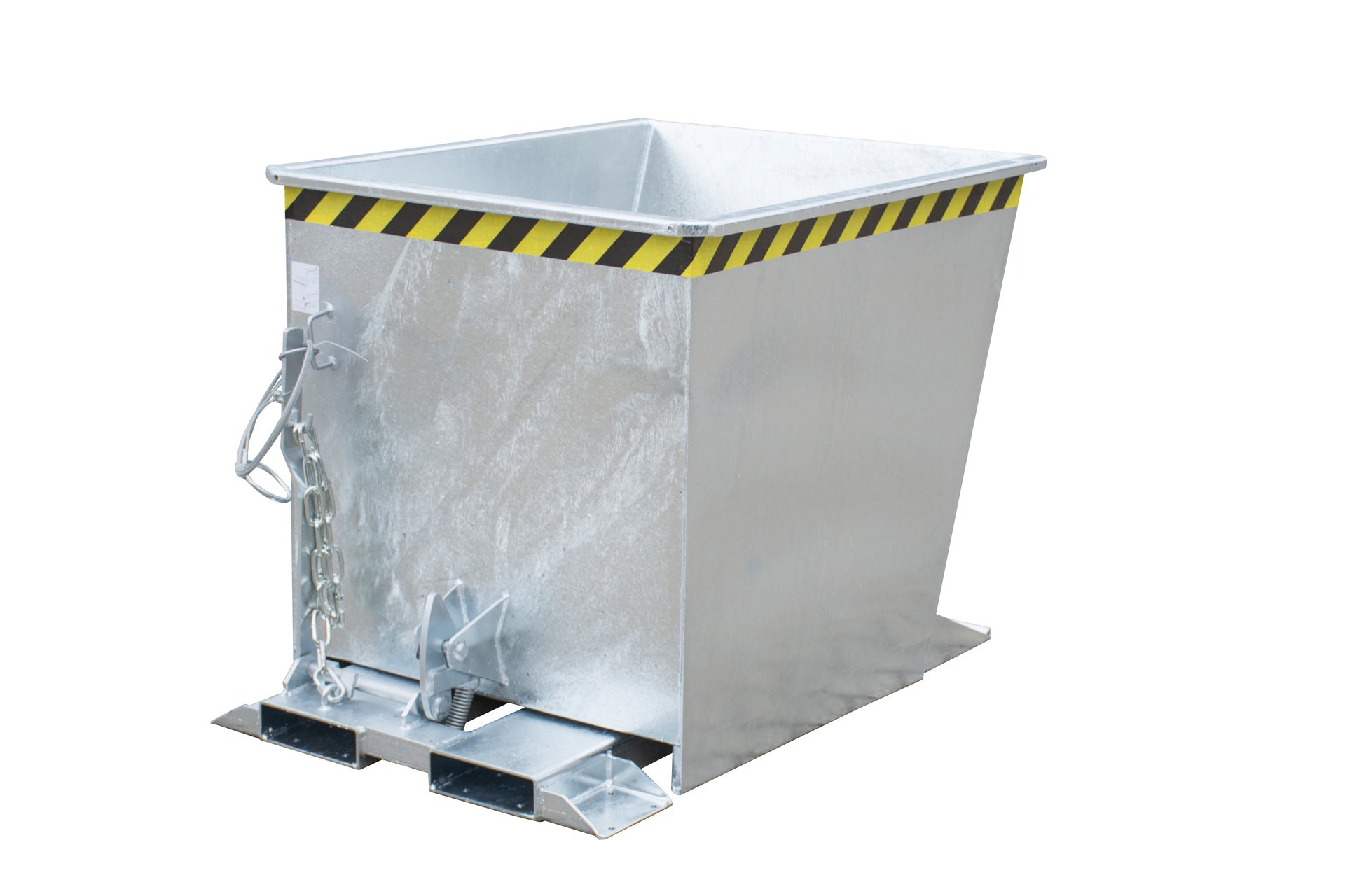 Rück-Seiten-Ansicht Späne-Kippbehälter GU-RZ 30 feuerverzinkt