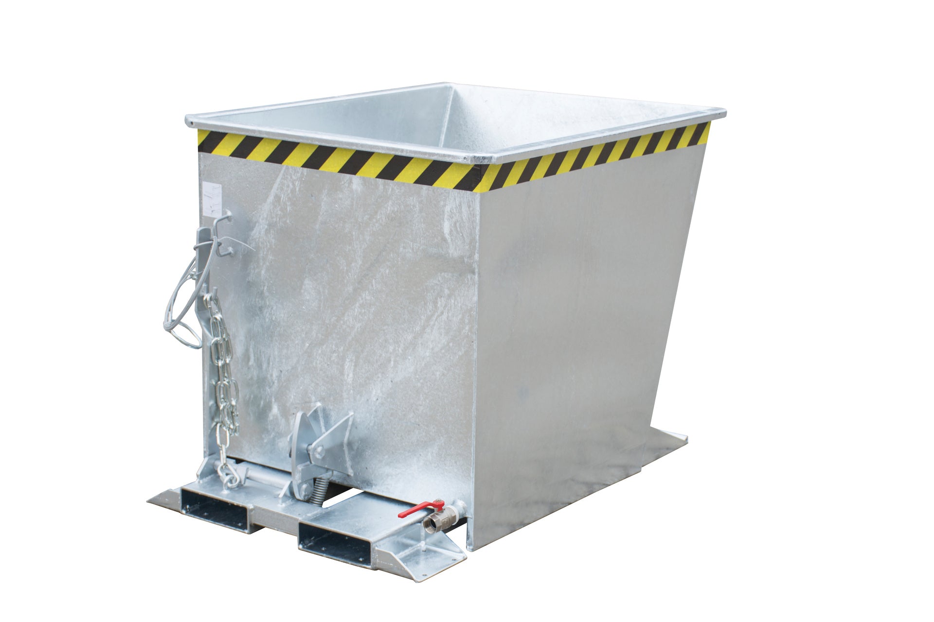 Rück-Seiten-Ansicht Späne-Kippbehälter SGU-RZ 55 feuerverzinkt