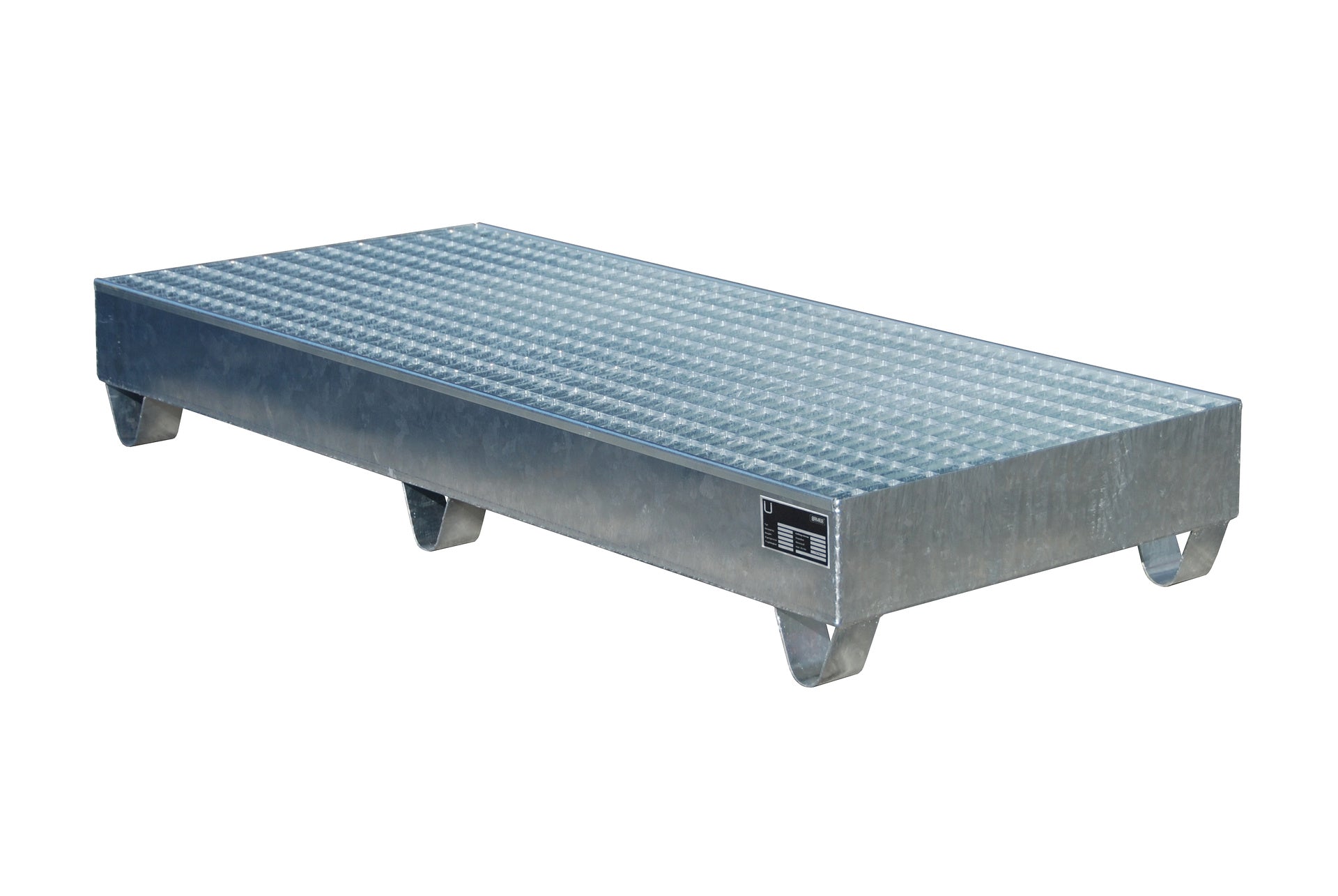 Bild Auffangwanne 2050 feuerverzinkt mit Gitterost 