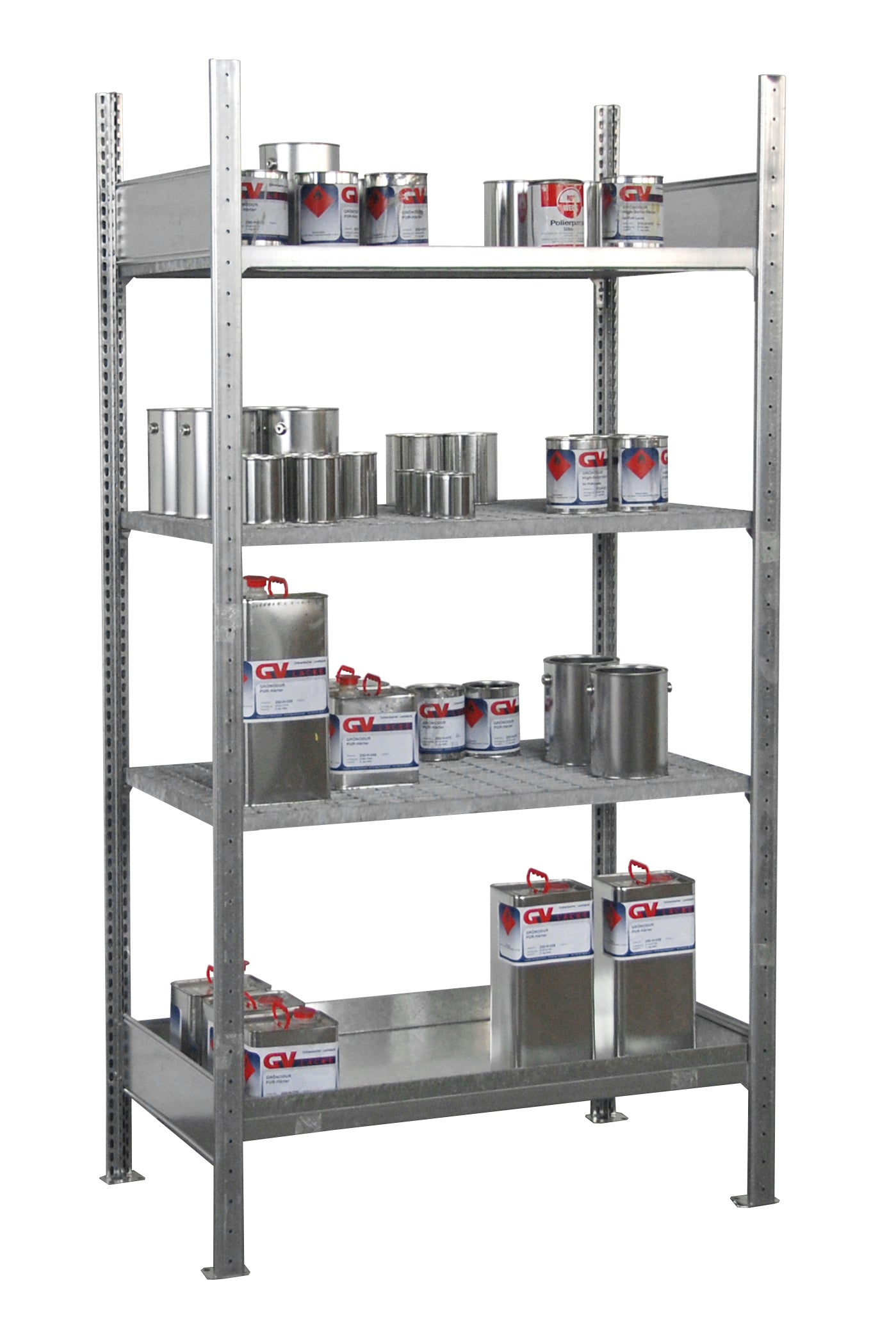 Bild Anwendung Kleingebinderegal mit Wanne Serie 3017-4E