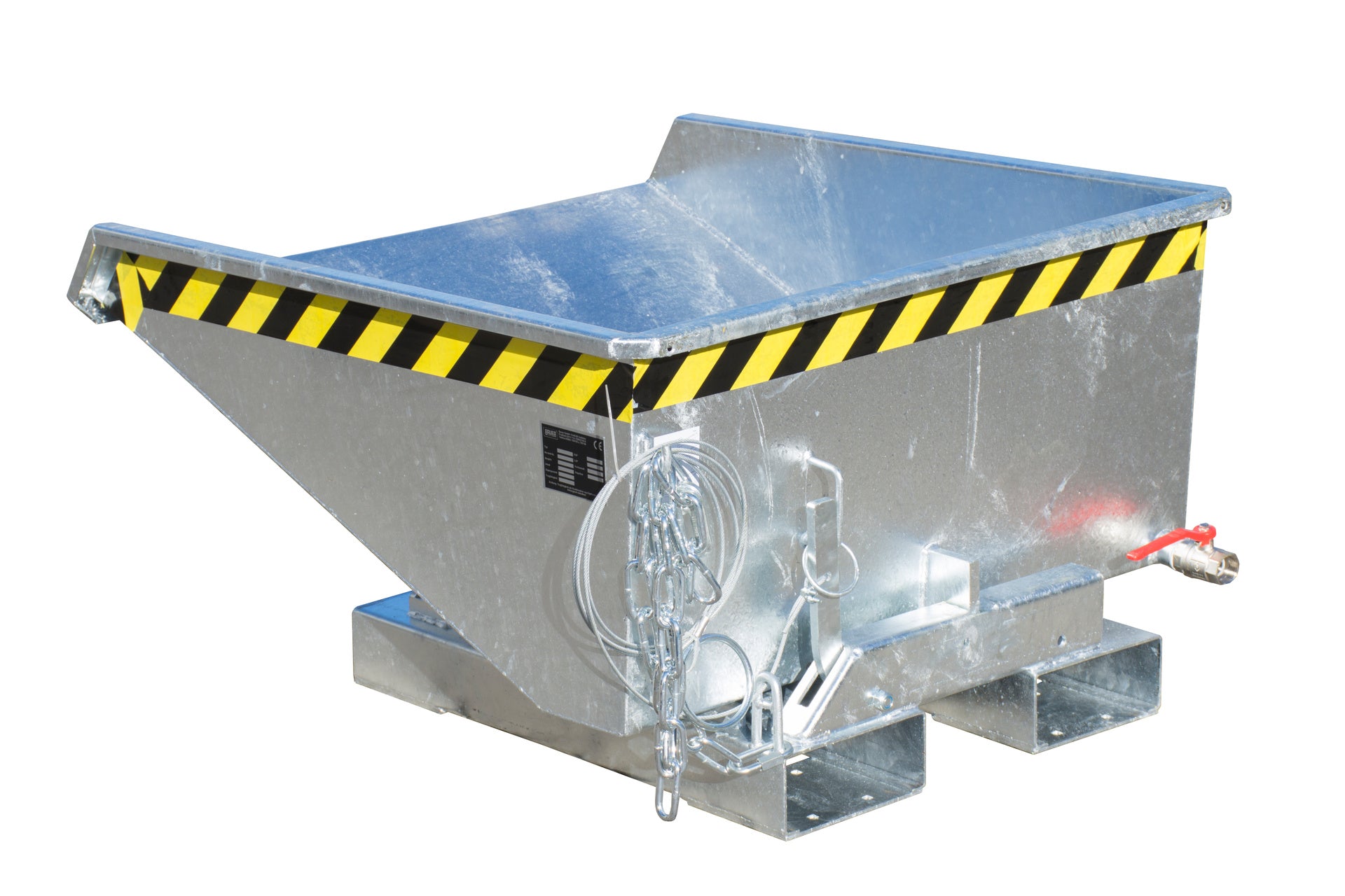 Rück-Seitenansicht Späne-Kippbehälter EXPO-E 225 feuerverzinkt