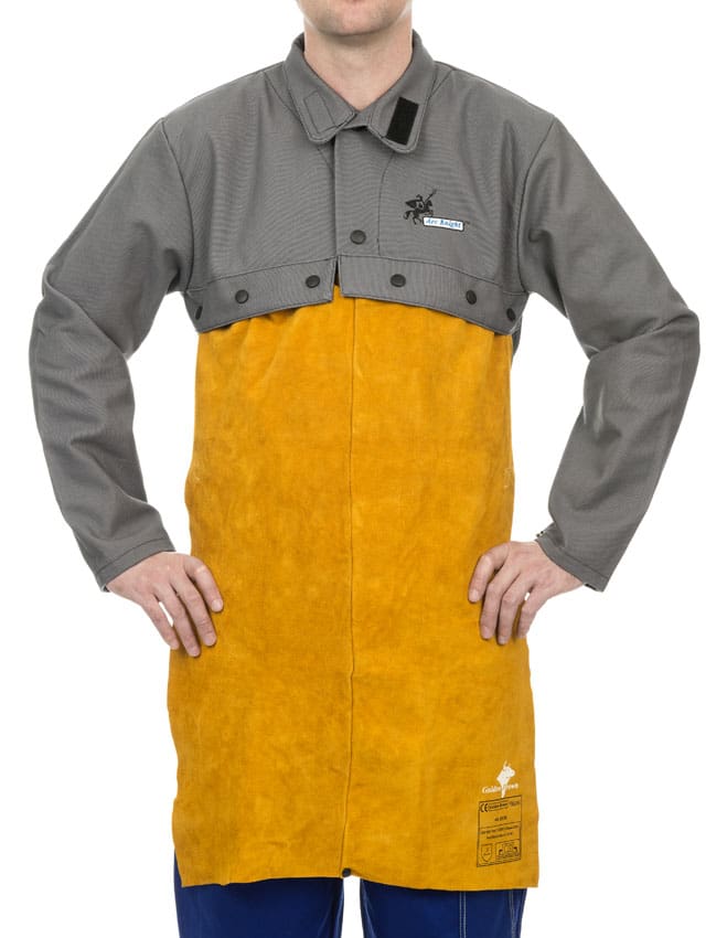 Schweißerjacke mit optionaler Lederschürze einhängbar